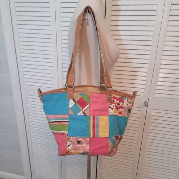 Rosetti LG cotton patchwork purse tote - Picture 2 of 5